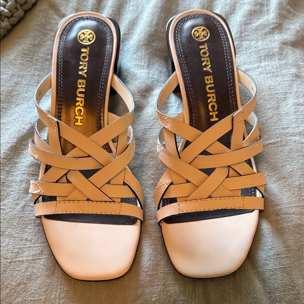 Tory Burch Beige Strappy Sandals